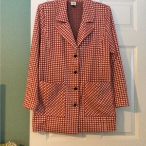 Cabi Red Houndstooth Blazer/Jacket